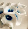 REAL TOUCH Callas 108P 35cm/13.78"Fiori artificiali Calla Lilies PU Fiore bianco/nero/corallo/viola per bouquet da sposa fai da te Forniture nuziali