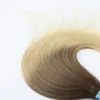 Balayage Couleur # 8 # 613 Top Grade Haute Qualité Vierge Remy Cheveux Raides Sans Soudure Cheveux Humains PU Bande Extension De Cheveux 100G Par Bundle