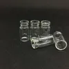 1ML-flesjes Clear Glass Wishing Fial met plastic plug mini glazen fles lege monster potten kleine 22x11mm (heightxdia) schattige ambachtelijke wensfles