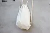 10pcs/lot 2016 New Arrival Candy blank DIY Women Backpack cotton Canvas Drawstring Bag storage bag shoe case Outdoor 34.5*41cm