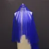 Breathtaking Blue Wedding Veil WITHOUT Comb 3 Meters Cut Edge Single Layer No Comb Bridal Veil1654867