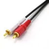 3 stks / partij 1.5m Audiokabel 2 RCA tot 2RCA AV-kabel voor Phono-pluggen Vergulde connector