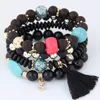 2020 Bohemian Bracelets for Women Tassel Charm Bracelets Bangles Color Color Bijoux multicouche Pulseira Feminina Bracelets6251256