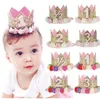 Noworodki Urodziny Korona Kids Girl Baby Toddler Cute Crown Headband Zespoły Do Włosów Akcesoria do nakrycia głowy Darmowa wysyłka