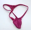 Mens new style Fashion Thong Bulge Pouch T-back Grape Smugglers Jersey a righe G4034 strisce viola elastiche
