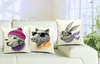 Coussin nordique minimaliste couvre 5 modèles style littéraire adorable dessin animé animaux taie d'oreiller cerf mouton cochon oiseau lapin Pillo1910204