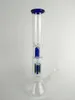 Tubi di vetro per narghilè con forcella in vetro con filtro colorato di 40 cm di altezza, diametro inferiore di 10 cm