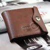 Hot Sale Fashion New Men's PU Leather Wallet Black Brown Cross ID Credit Card Holders Coin Pocket Purse Wallets Free Shipping