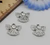 Hurtownie Darmowa Wysyłka Posrebrzane 300 sztuk / partia Cynk Alloy Angel Charms Wisiorki 13x12mm