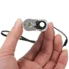 Mini 60x Microscope Illuminated Magnifier Glass Jeweler Loupe Lens med LED UV Light Watch Reparation Tool3105309