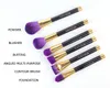 Wholesale 15pcs Makeup Brushes Sets Synthetic Hair Make Up Brushes Tools Cosmetic Brush Professional Foundation Brush Kits Purple free shipp