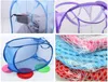 Foldable Mesh Laundry Basket Clothes Storage supplies Pop Up Washing Clothes Laundry Basket Bin Hamper Mesh Storage Bag SN2958