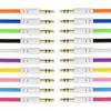 colorful 1m Flat 3.5mm Aux Cables Jack Male audio cable for Samsung Android phone mp3 mp4 pc