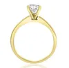 1 00 CT Ronde Cut D Si1 Simulatie Diamant Solitaire verlovingsring 14K Geel goud Nieuw317B