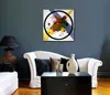 Handgeschilderde muurfoto Wassily Kandinsky Oil Paintings Cirkels in Circle Modern Canvas Art voor kantoorzaal Wall Hall Decor