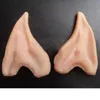 كامب لاتكس الجنية Pixie Elf Ears Cosplay Explay Larp Halloween Partx Latex Soft Pointed Tips Ear 266s