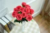 Gros-Roses Artificielles Fleur Faux Soie Roses Simples multi Couleurs pour Centres De Mariage Home Party Fleurs Décoratives A0744