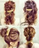 Frauen Blattfeder Haarspange Haarnadel Haarspange Bobby Pins Haarschmuck Gold #R49