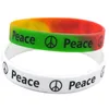1PC Vrede Siliconen Polsbandje voor Liefdadigheidsactiviteiten Gift Gedrukt Logo Volwassen Grootte 2 Kleuren
