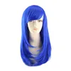 WoodFestival cosplay wig for women long straight wigs synthetic fiber hair heat resistant red blue white burgundy wig party2852626