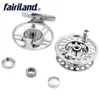 2BB + 1RB 1/2 70mm Full Metal Fly Fiske Reel CNC Maskinerad Aluminium Fiskhjul Vänster Höger Hand Interchangeable Fiskehantering Gratis Frakt