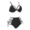 2017 Hot Design Push Up Two Pieces Swimsuit Brazilian Personality style Bath Suit Sexy Biquinis Halter Straps Women 5 color Bikini swimwear