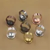 BoYuTe 20 Stück schwarz gewehrplattiert, rund, 10 mm, 12 mm, 14 mm, 16 mm, 18 mm, 20 mm, Cabochon-Basis-Ringrohlinge, Lünettenschale, verstellbar, DIY-Schmuckzubehör