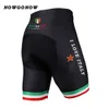 Kundenspezifische Großhandelsmänner Radsport-Trägershorts Kleidung 2017 Italienische nationale schwarze Fahrradbekleidung Liebe Italien Straße Bergreiten NOWGONOW Gelpolster