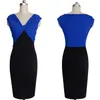 Good A++ women 's Work Dresses V - neck sleeveless fight after the split sexy dress NLX013