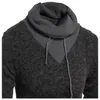 Gros-Hommes Mode Chandails Épais Casual Mâle Slim Pull Col Roulé Pull Couleur Unie Printemps Vêtements Pour Hommes Laine Tops