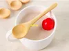 200pcs/lot 13cm Mini Wooden Spoon Kitchen Cooking Teaspoon Condiment Utensil Coffee Spoon Kids Ice Cream Tableware Tool