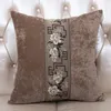 Elegant Patchwork Lace Cushion Pillow Cover 24 inch 20 inch 17 inch High End Back Cushion Europe American Style Velvet Lumbar PillowCase