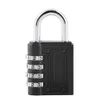 Black 4 quadranti combinabile resettabile blocco blocco della porta sicura Locker Lock Lock Pacchetto per la valigia per bagagli da viaggio Search8808718