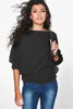 2017 Automne Hiver Femmes Coton À Manches Longues Lâche Solide T-shirt Taille S M L XL Livraison Gratuite