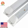 Dubbele rij geïntegreerde T8 LED-lichten 4ft 28W 8ft 72W LED-buizen Licht Dubbele lijnen LED-lichtbuis 4ft 8ft AC110-240V UL