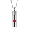 Cremation Jewelry Medical Alert Chokers Necklaces for Men Stainless Steel Cylinder Pendant Ashes Keepsake Collares PN-683