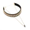 2017 neue Halsband europäischen und amerikanischen gotischen herzförmigen Halsketten Halsreifen koreanischen Kaschmir breite Halskette Quaste Anhänger