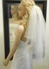 Elbow length Champagne White Ivory Wedding veil One layer line Edge Rhionstone pearl Bridal Veils with comb