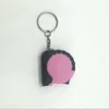 Hot Mini Meetlint met sleutelhanger Plastic Draagbare 1m Intrekbare Liniaal Centimeter / Inch meetlint