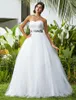 Nuovo arrivo abito da ballo abito da sposa classico senza tempo elegante lussuoso semplicemente sublime tulle a cuore lungo fino al pavimento con perline