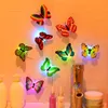 Luzes noturnas m￡gica rom￢ntica colorida borboleta decorativa adesiva LED colorida ideal para o quarto infantil