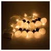 Vente en gros LEDs Globe Strings Starry Light pour les jardins, anniversaire de fête d'Halloween de Noël de mariage à la maison, batterie (blanc brillant)