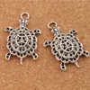 Djur 3d havssköldpadda sköldpadda legering charms 100pcs / lot tibetansk silver hänge 34mm L1181 Smycken DIY