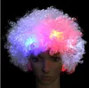 Parrucca riccia da discoteca di Halloween Parrucche afro arcobaleno Pagliaccio Bambino Costume adulto Tifoso di calcio Parrucche luminose Parrucche per capelli per il calcio Fan Fun