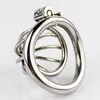 NEW Stainless Steel Super Small Male Chastity device Adult Cock Cage With Curve Cock Ring BDSM Sex Toys Bondage Chastity belt