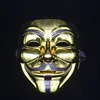 MOQ:20PCS V For Vendetta Halloween Mask Guy Fawkes Full Face Masks With Eyeline More Colors PVC Film Theme For Adult