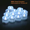 Flickering Bulb Battery Operated Flameless LED Tea Light for Seasonal & Festival Celebration Electric Fake Candle in Warm White and Wave Ope