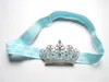 12 Colors Lovely Baby Princess Crown pannband baby flicka hårtillbehör tiara spädbarn elastiska hårband nyfödda glansiga huvud wrap he9448873