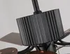 Loft Vintage takfläkt Ljus E27 Edison Pendant Lampor Fläktar Lighting 110V 220V 52 IN. 5 träblad (glödlampor ingår inte)