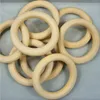 100pcs lot Natural Color Wood Teething Beads Wooden Ring Beads Baby Teether DIY Kids Jewelry Toss Games 15- 50mm257w